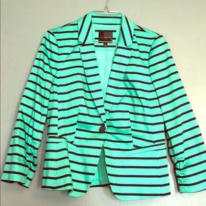 The Limited 3/4 Sleeve Blazer Mint/Black Like New